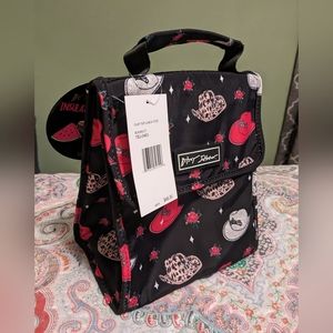 NWT Betsey Johnson Cowgirl Princess Flap Top Lunch Tote Black